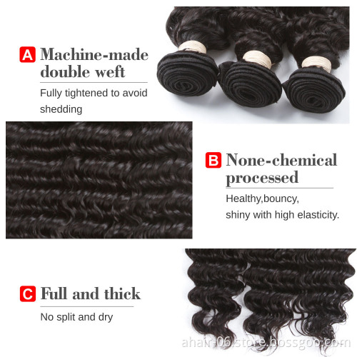 Beau Diva Virgin Remy Indian Deep Wave Bundles